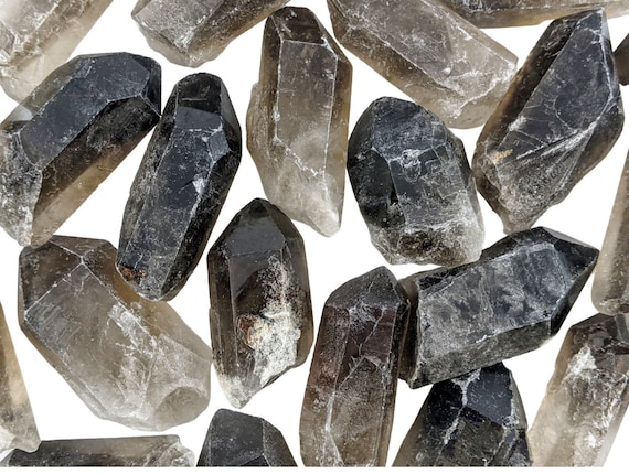 Smoky Quartz Points A grade | 1" - 2" | Raw Smoky Quartz Crystal | 1, 5 or 10 Bulk Crystals | Healing Crystals | Healing Stones Quartz