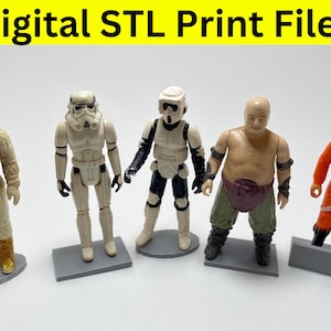 Archivos STL para soporte de exhibición de figuras de acción de 3,75", figuras articuladas (descarga digital)