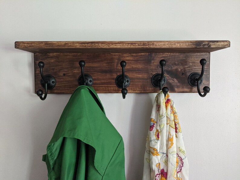 Espresso Bean Coat Rack Shelf Combo Pine Wall Mounted - Wall Mounted Coat Rack With Shelf Espresso Bean Coat Rack Shelf Combo Pine Wall Mounted - Wall Mounted Coat Rack With Shelf