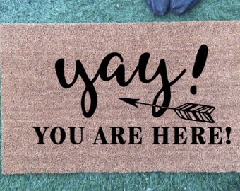 You Are Here Doormat Etsy