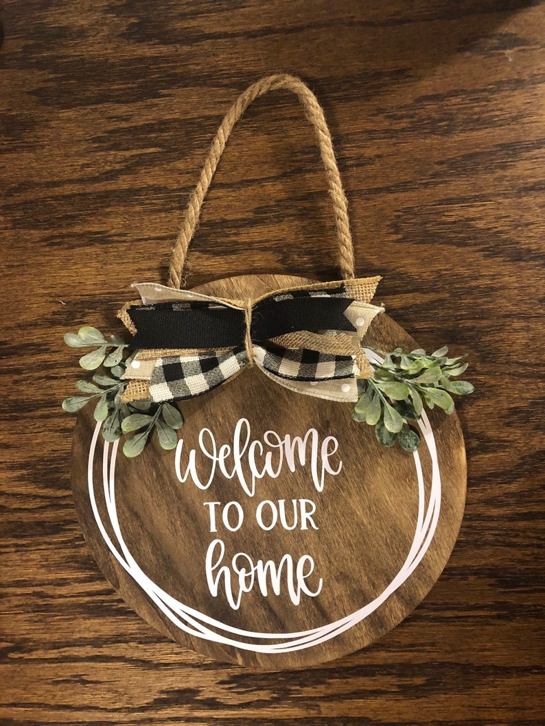 Welcome Sign/ Welcome to Our Home/ Front Door Sign/front Door | Etsy