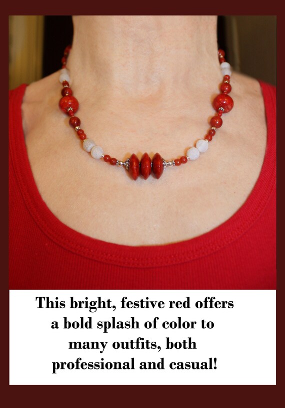 Coral Red Necklace Under 50 Dollars 