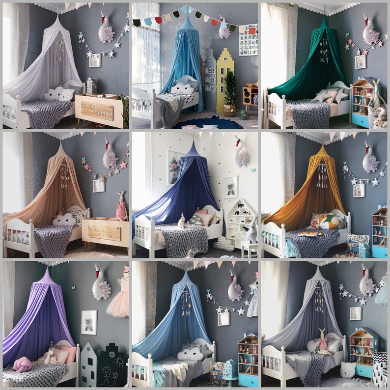 Emerald Green Bed Canopy Canopy Bed Curtains Green Crib Etsy UK