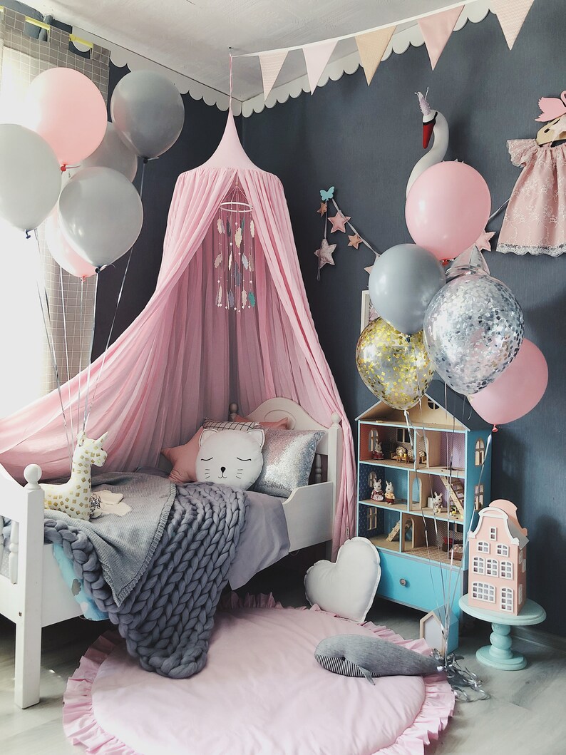 Princess Bed Canopy for Baby Girl Baldachin for Blush Nursery Etsy