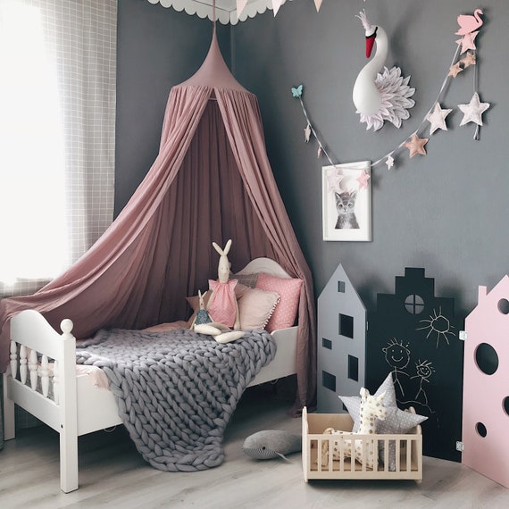 Princess Bed Canopy Tent Baldachin for Blush Nursery Decor | Etsy