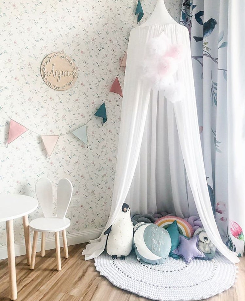 White Cot Canopy Magical Canopy Reading Nook Bohemian Bed Etsy