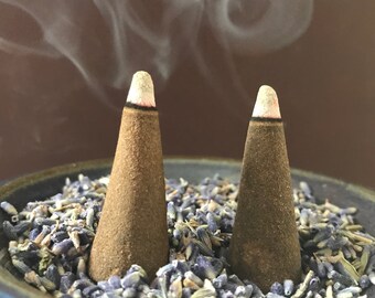 Lavender cone incense | 10 cones | all natural Holy Smoke Incense