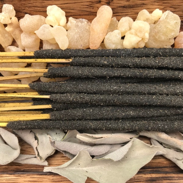 Frankincense & White Sage 20 Incense Sticks | Holy Smoke All-Natural Honey Resin Ceremonial Incense
