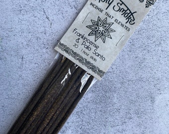 Frankincense & Palo Santo Incense Sticks | Holy Smoke All-Natural Artisan Resin Incense | 20 sticks