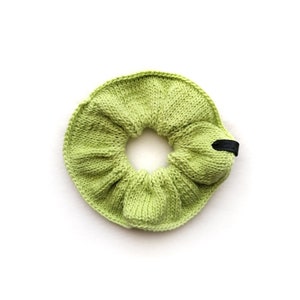 Handmade Woman Light Green Knit Spring Scrunchie for Women, by Coastland Streetwear image 1