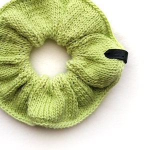 Handmade Woman Light Green Knit Spring Scrunchie for Women, by Coastland Streetwear image 5