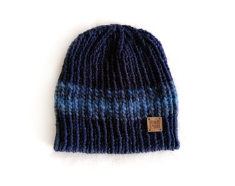 Handmade | Man | Blue Knitted Men Cap Hat, by Coastland Streetwear
