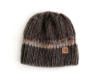 Handmade | Man | Brown Knitted Men Cap Hat, by Coastland Streetwear