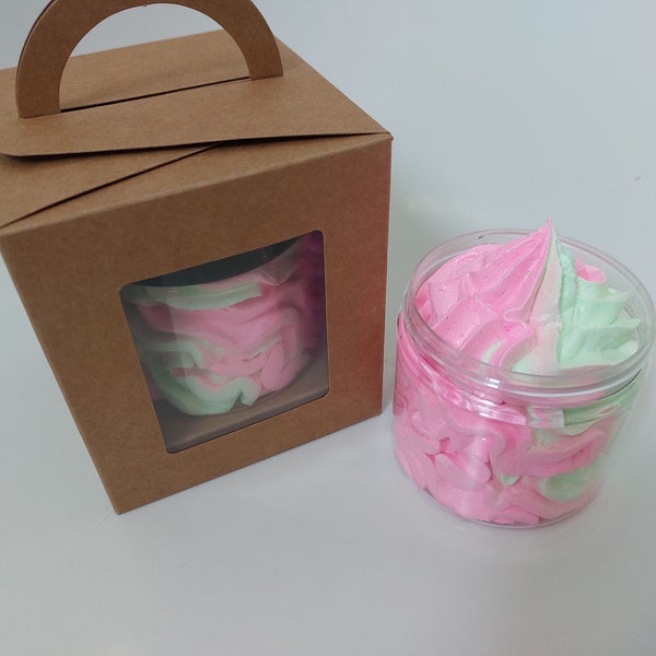 X2 Black Cherry Whipped Soap Tubs, Fluffy Bath Butter, Shower Body Wash