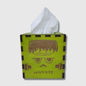 Halloween Tissue Box Cover - Halloween Décor - Frankenstein Décor - Halloween Decorations