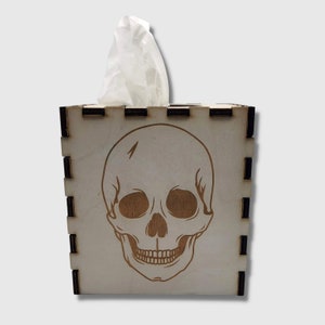 Halloween Tissue Box Cover - Skull Décor-  Halloween Decorations