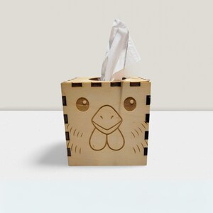 Chicken Tissue Box Cover – Laser Engraved & Handmade – Rustic Farmhouse Decor, Chicken Lover Gift