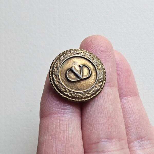 1pc Vintage VALENTINO Jewel Button 20mm o 15mm - Botones de lujo vintage - Botones de monogramas de diseñador italiano auténtico - Botones de vestuario