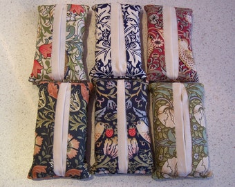 Handmade William Morris Fabric, Tissue Pouch, Pocket Tissue Holder / Case with tissue