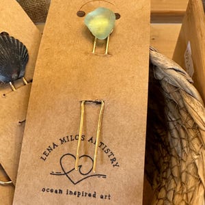 genuine surf tumbled sea glass seashell gold hairpins bridal accessory summer hairpiece image 5