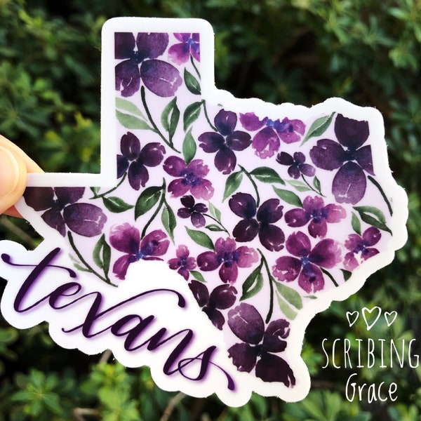 Tarleton Texans Sticker | Stephenville Watercolor Decal | Texas College Stocking Stuffer | Watercolor Laptop Sticker | Girly Truck Decal