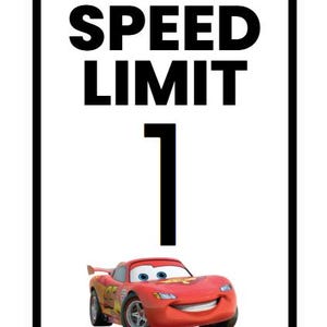 Lightning McQueen Birthday Sign: Race Car Party Decor (Digital Download)