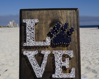Hecho a pedido, decoración LOVE, decoración de Penn State, letrero de PSU, decoración de Penn State Paw, decoración de Nittany Lion, letrero de Penn State, letrero de Love Penn State