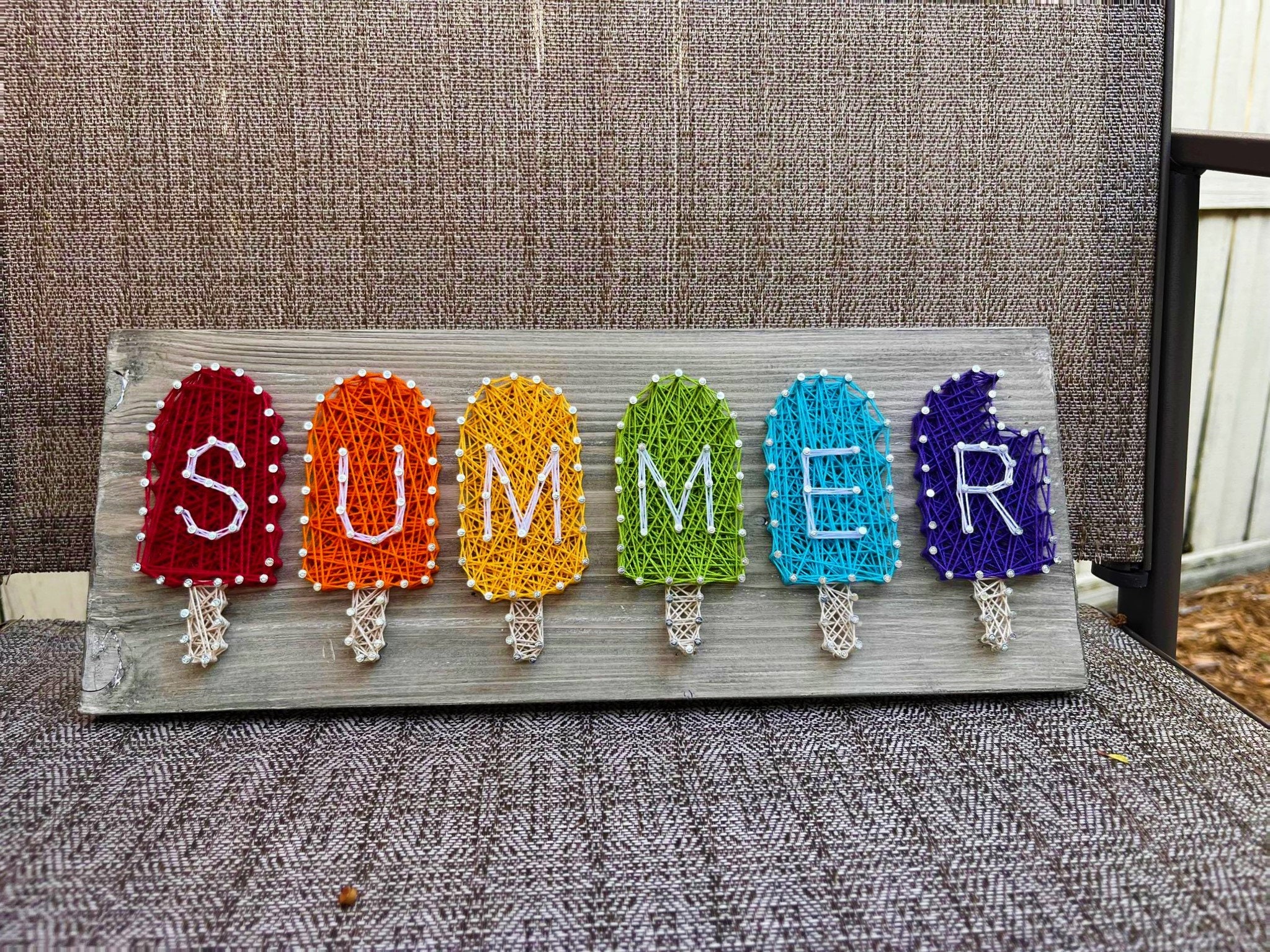 DIY 6x8 Popsicle String Art Kit, String Art Kits Adults Teens, DIY Summer  Popsicle Wood Sign Kit, DIY Small Summer Wall Decor, Party Kits 