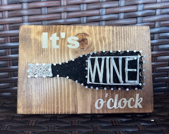 Arte con cuerdas para la hora del vino, arte con vino, decoración para amantes del vino, arte con cuerdas para cabernet, regalo único, decoración SheShed, idea para regalo de vino, decoración de bar