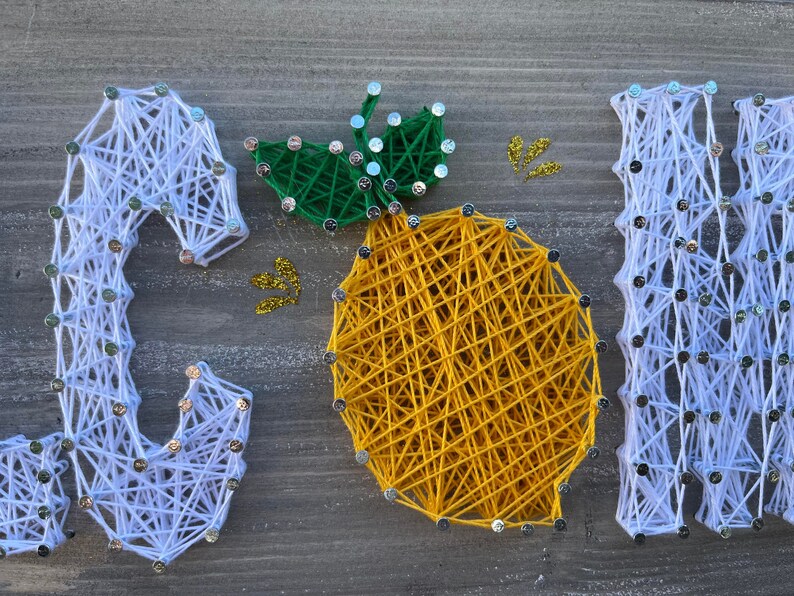 Welcome W/ Lemon String Art, Welcome Sign, Lemon Decor, Lemon Sign ...