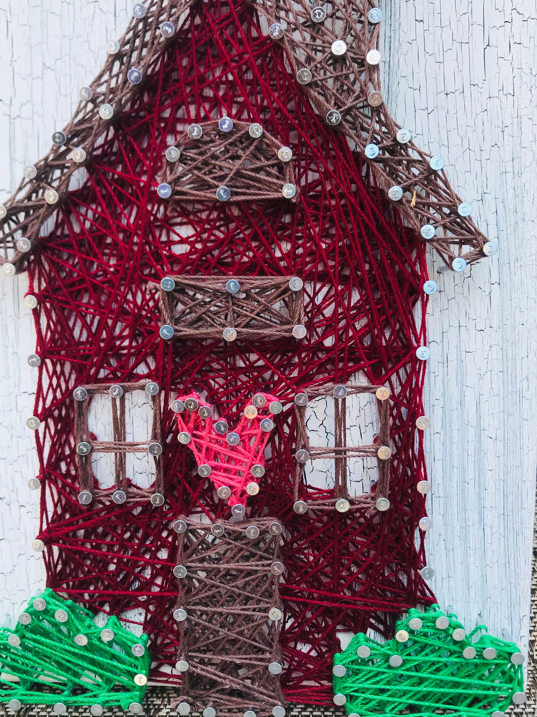 String House Design Home Sweet Home String Art, House String Art, Home With Weeping Willow ...