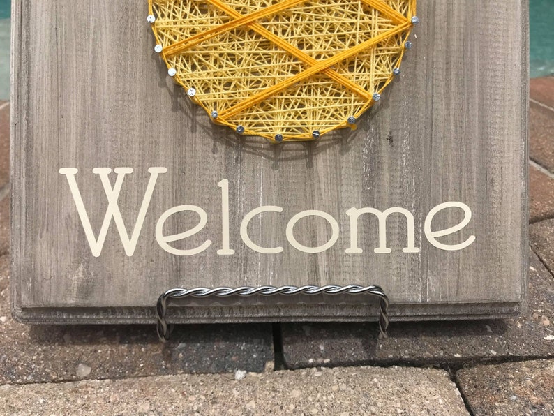 Welcome With Pineapple String Art, Summer String Art, Welcome Sign ...