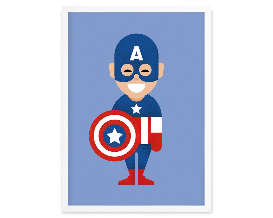 Captain America Poster - Captain America Print - Avengers Wall Art ...