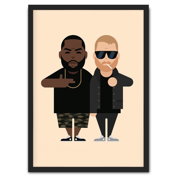 Run The Jewels Digital Print - RTJ - Hip Hop Poster - Hip Hop Art - Hip Hop Print - Illustration - Digital Download