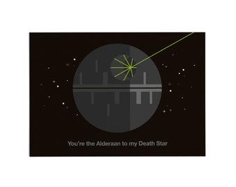 Star Wars geïnspireerde briefkaart - Artwork Star Wars - Star Wars Card - Star Wars - Star Wars Valentine - tekening digitale Download