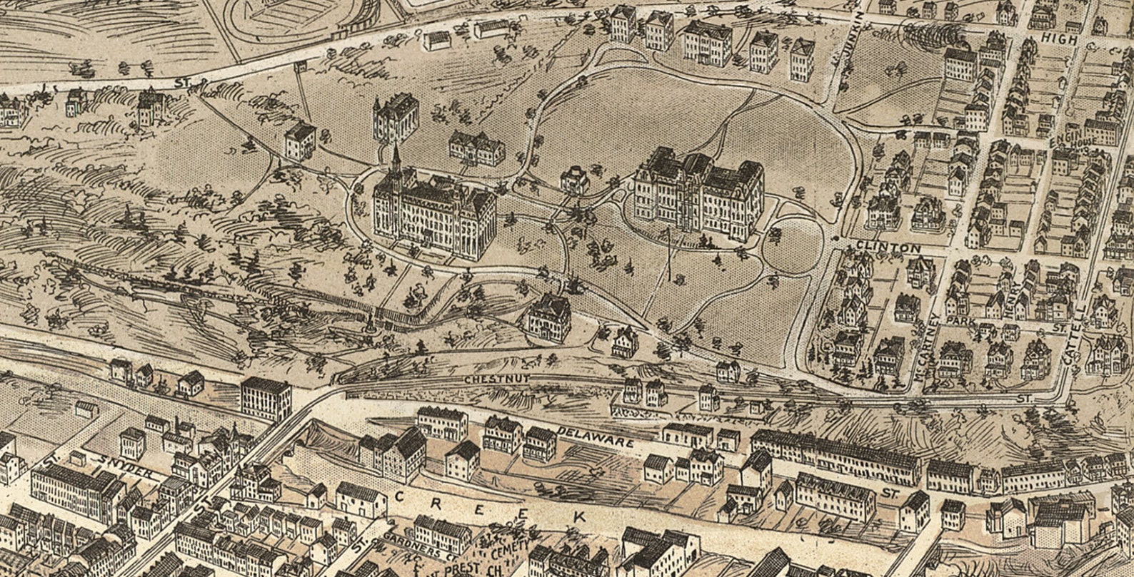 Phillipsburg, NJ and Easton, PA Vintage Map 1900 Etsy