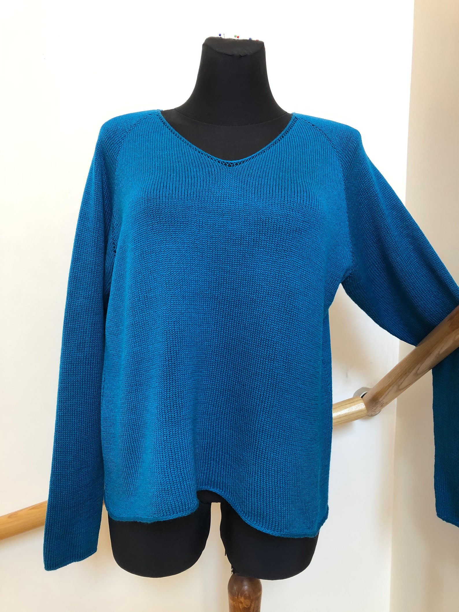 Knitting Machine Patterns Simple Raglan Sleeves Sweater PDF | Etsy