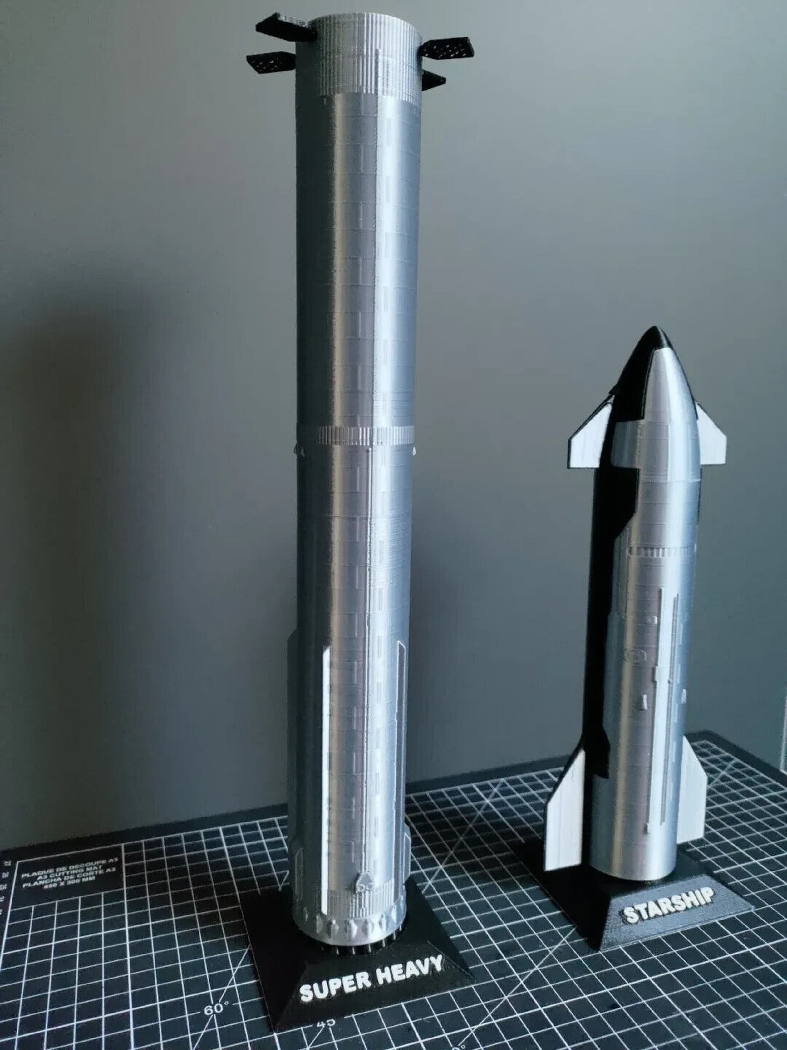 Esty Modle Rockets 3d Printed Spacex Starship Spacecraft and Super Heavy Rocket 1/50 - Etsy
