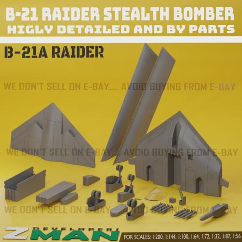 3d Printed B-21 Raider (STEALTH BOMBER) V1 Plane Aircraft Fighter - Etsy
