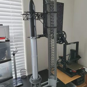 3D Printed SpaceX Starship Launch Tower Mechazilla (1/48 Scale)