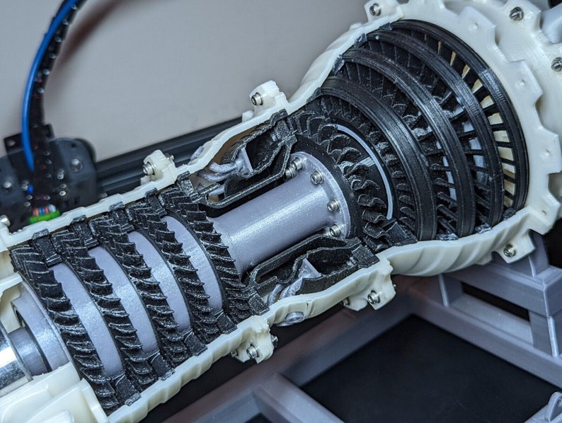 3d Printed Jet Engine, Fan Diameter 180mm Etsy