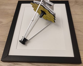 3d printed James Webb Space Telescope Mirror with frame - Webb/NASA, PAINTED