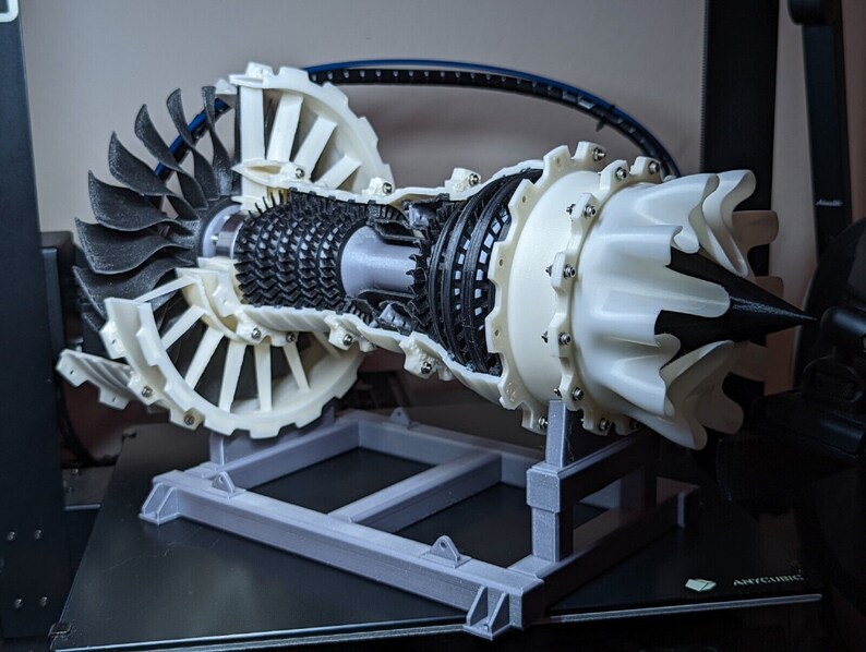 3d Printed Jet Engine, Fan Diameter 180mm Etsy