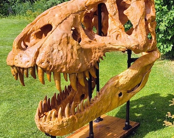 3DプリントTREX、ティラノサウルスレックスの頭蓋骨骨格モデル恐竜1：2