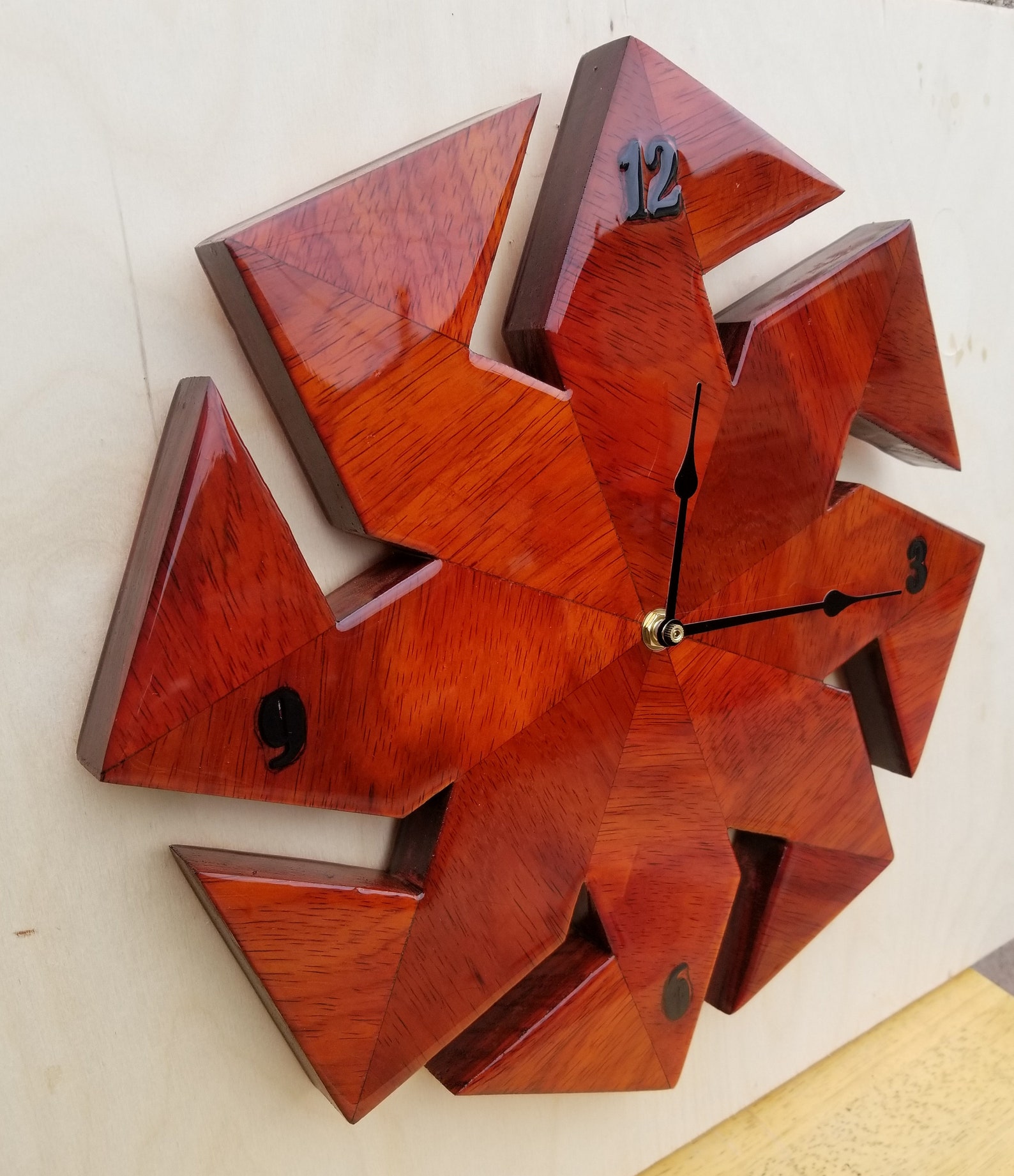 Exotic Wood Wall Clock Etsy