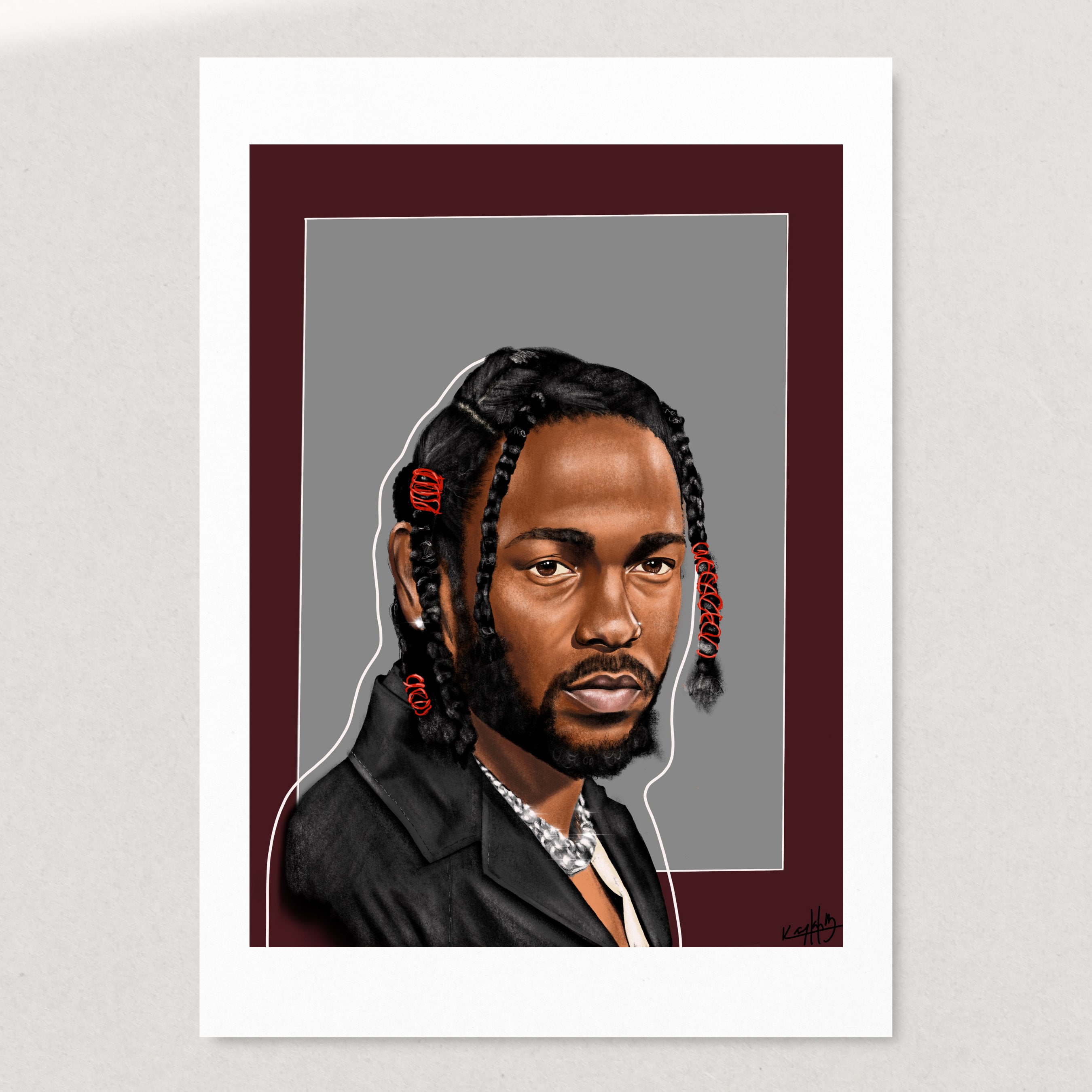 Kendrick Lamar print Kendrick Lamar art Hip Hop Rap poster | Etsy