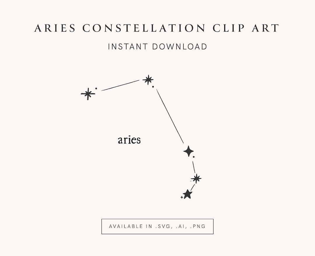 Aries Zodiac Constellation SVG Vector File for Cricut, Etsy