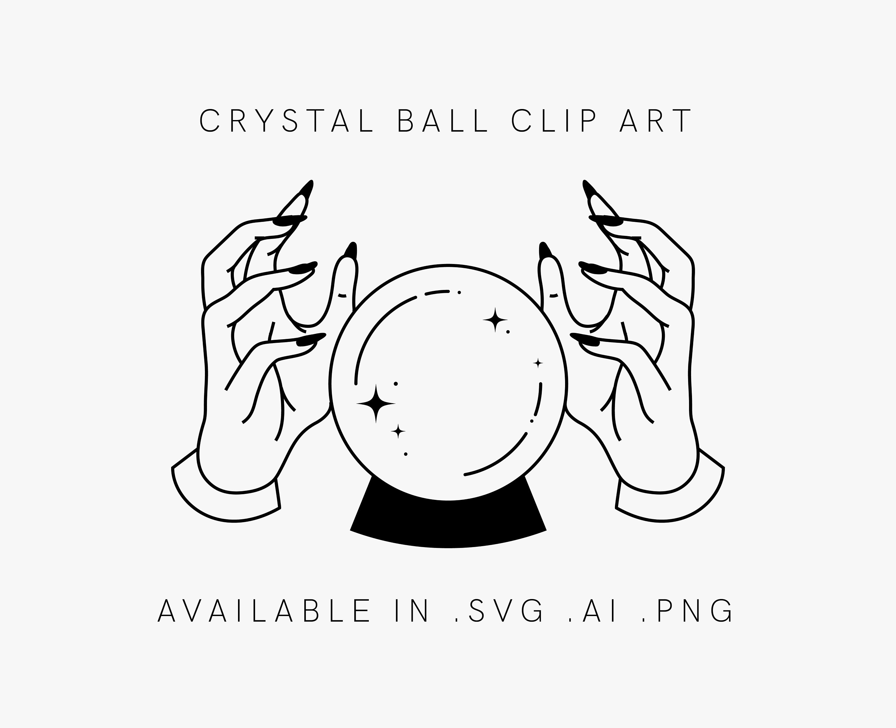 Crystal Ball With Hands Free Svg vrogue.co