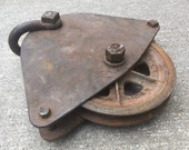 Pulley Cast Iron Steel Bell Shaped 12 AH D Co St. Paul USA Barn Rustic