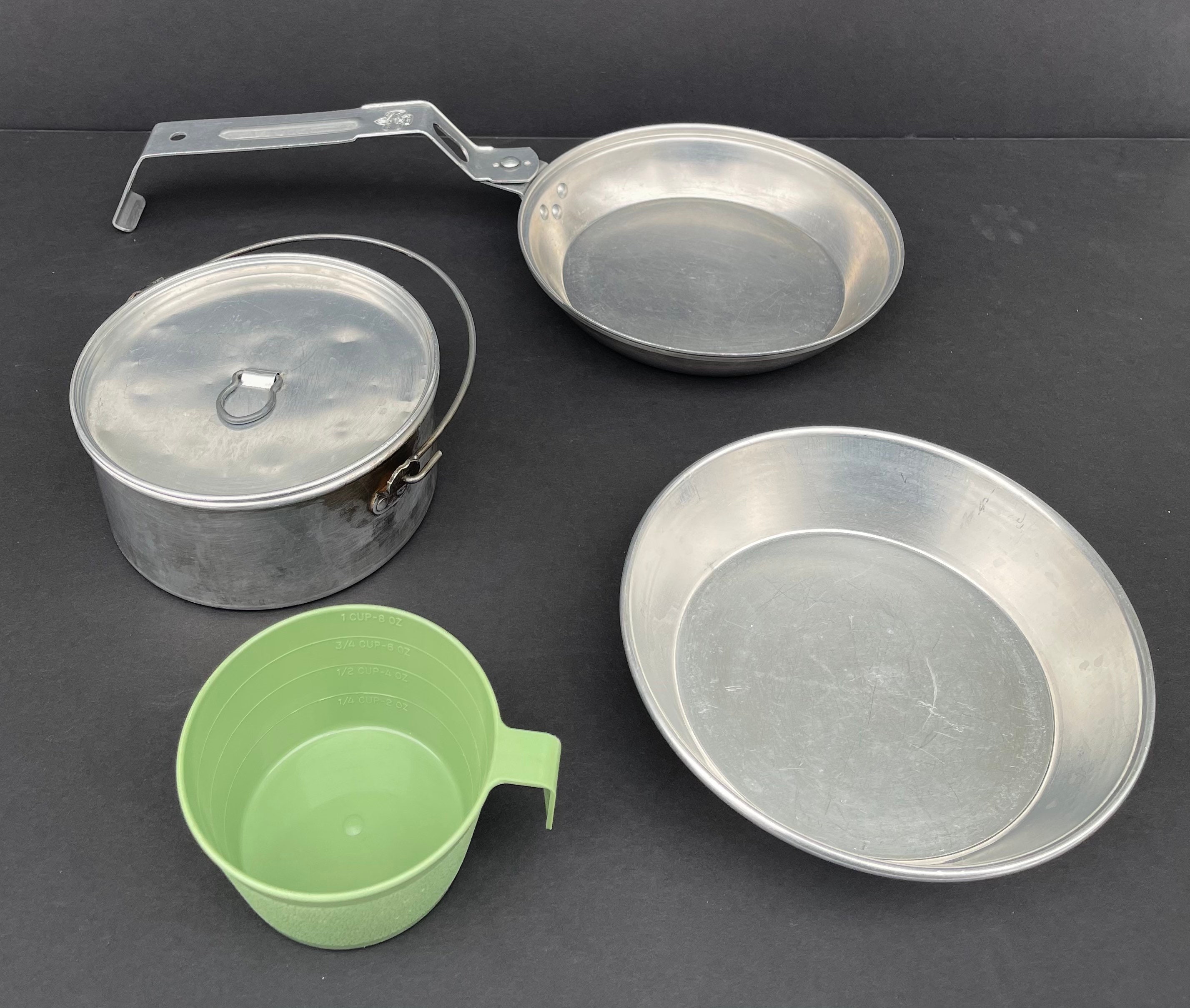 Camping Mess Kit Girl Scouts Regal Aluminum Pan Pot Cup Etsy